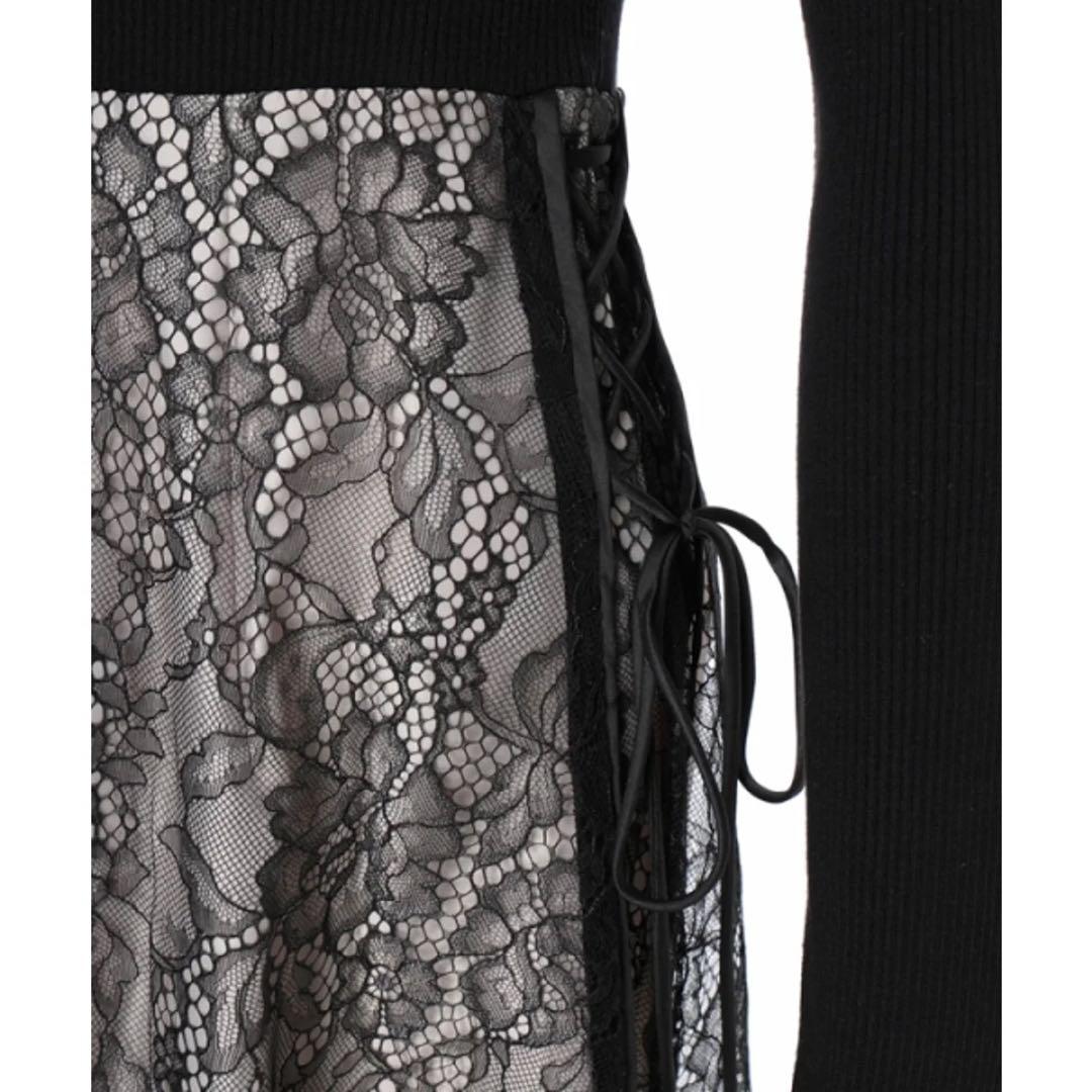 新品タグ付き★アプワイザーリッシェ ドッキングワンピース レース ブラック