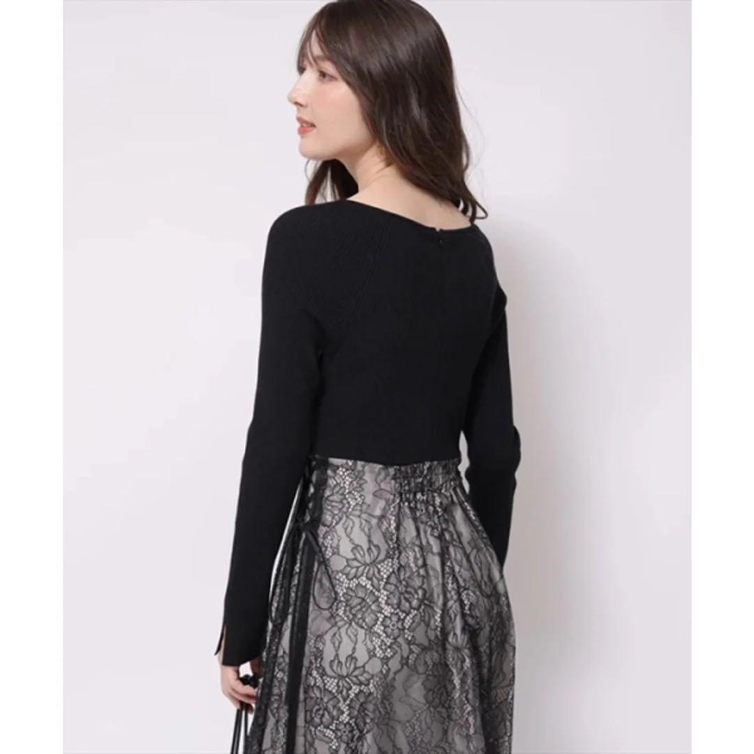 新品タグ付き★アプワイザーリッシェ ドッキングワンピース レース ブラック