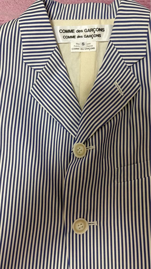 Comme des Garçonsコムコム夏物 ストライプテーラードジャケットS