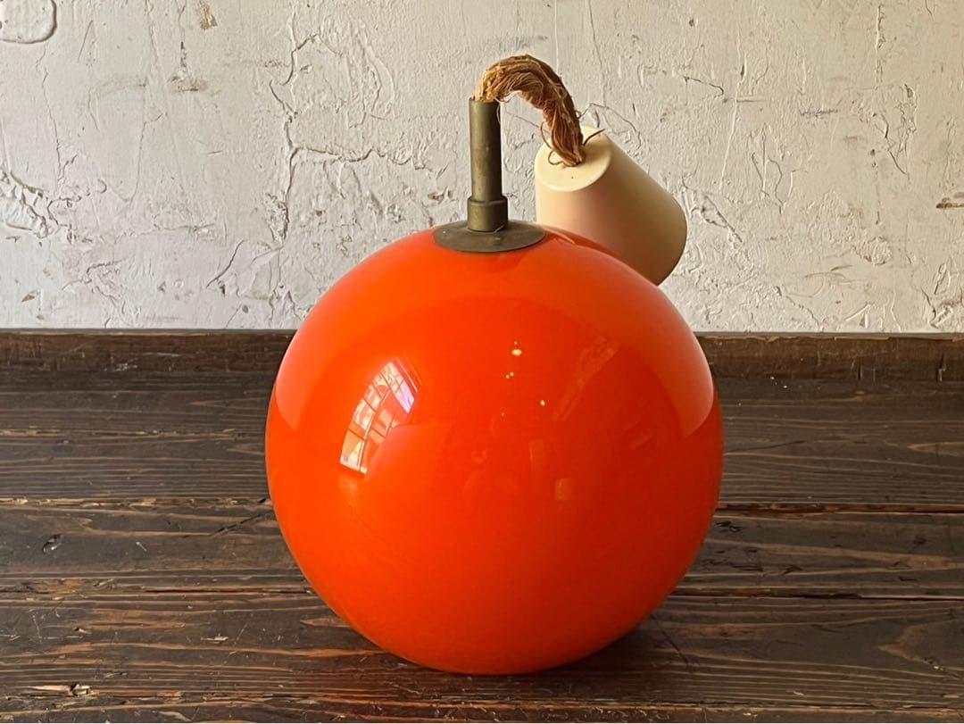 希少 ガラス 天井照明 ペンダントライト 当時物 昭和レトロ レトロポップ