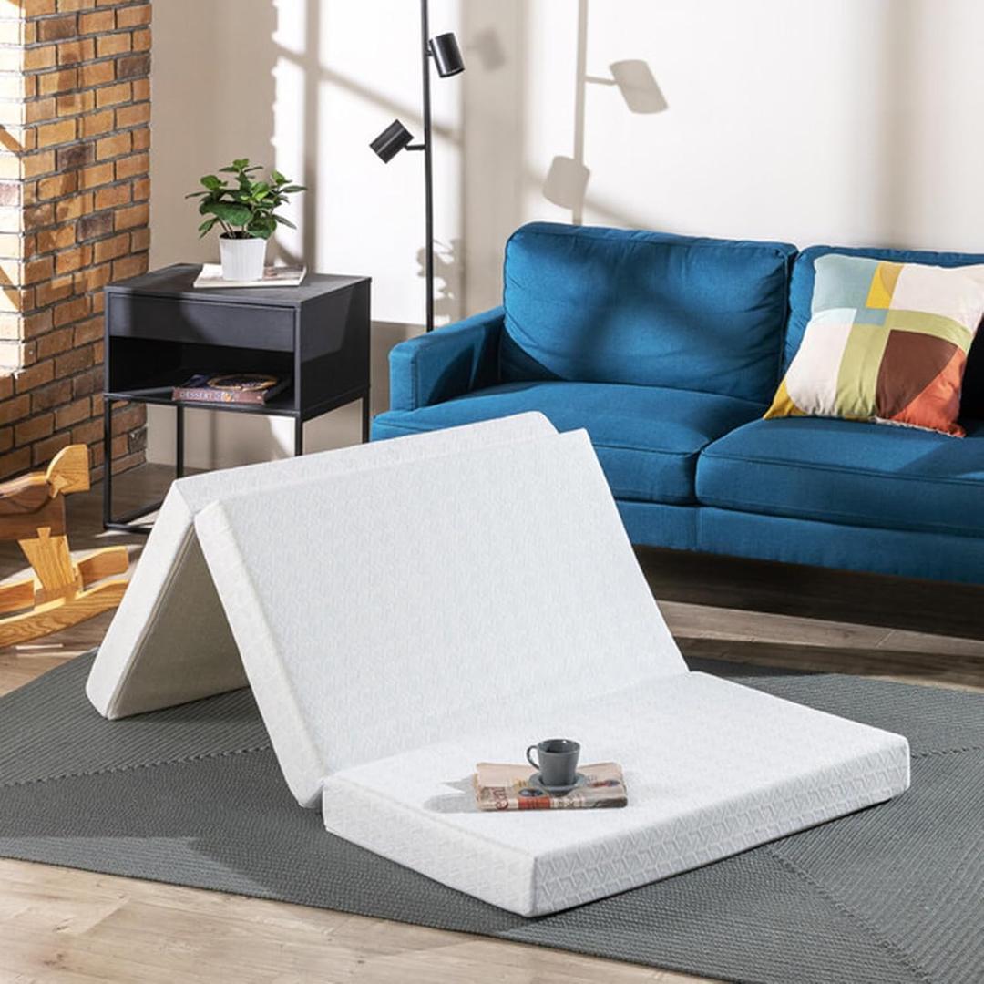 ZINUS 三つ折り 低反発 マットレス シングル 厚さ8cm Tri-Fold