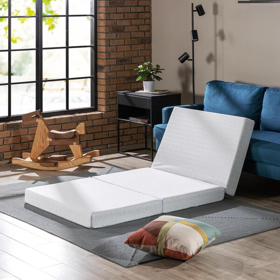 ZINUS 三つ折り 低反発 マットレス シングル 厚さ8cm Tri-Fold