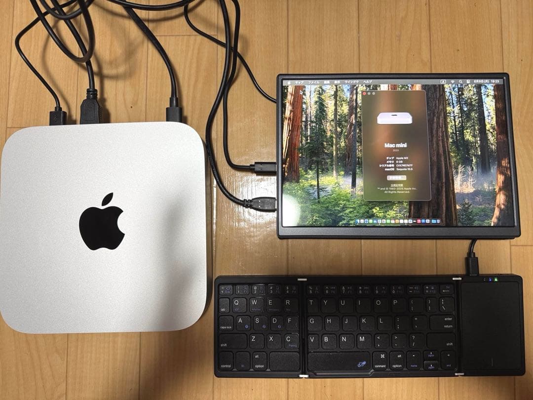 Mac mini (2023) M2チップ 8GB/モニタ&キーボード