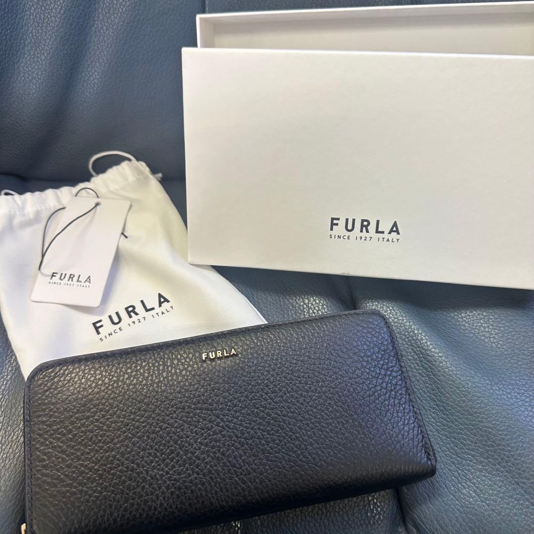 新品未使用フルラ FURLA 長財布 バビロン 黒 ブラック ラウンドファスナー