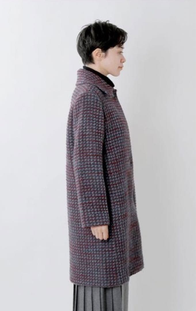 【タカミー】A.P.C アーペーセー ジャガードロングコート ツイード