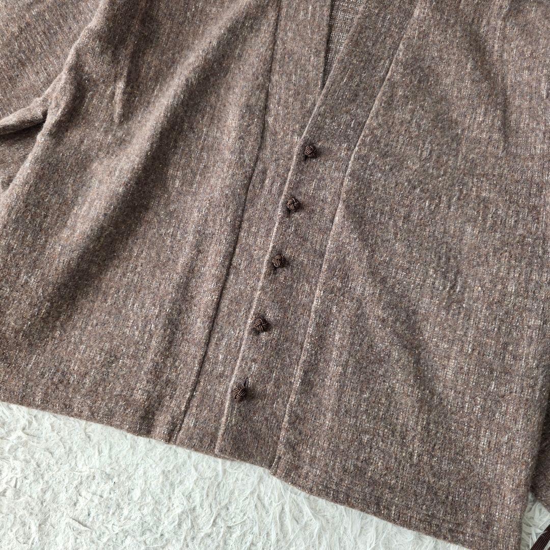 【美品】ソウソウ カーディガン 羽織り ユニセックス ウール ブラウン系 S