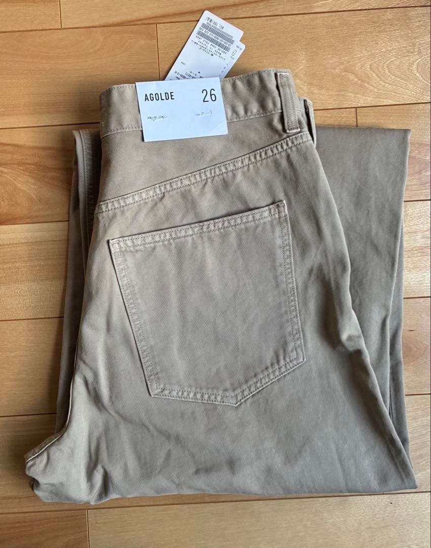 【AGOLDE VANA FOLD パンツ　カーキ新品25サイズ