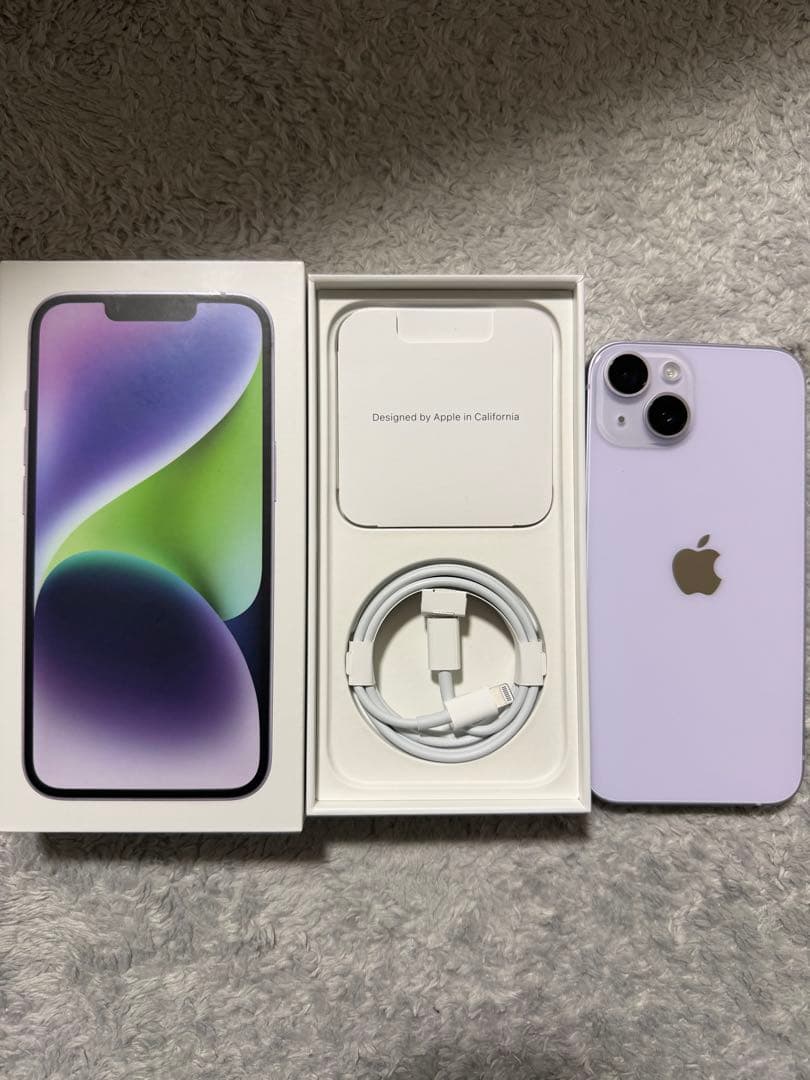iPhone 14 128GB simフリー　パープル