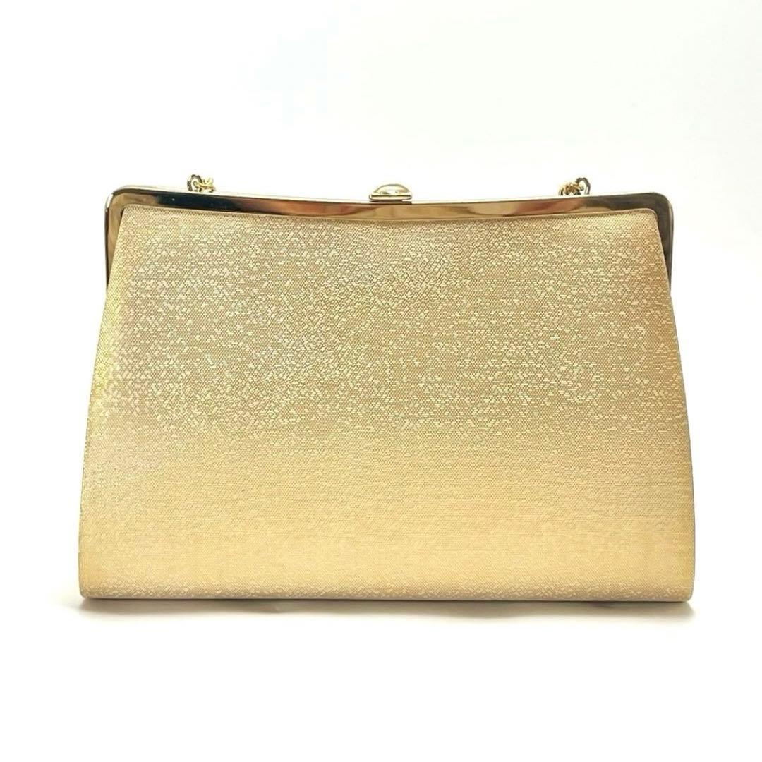 最終価格 新春セール 美品 創作 御誂 和装用バッグ 草履 2点セット ゴールド