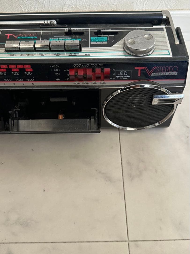 SHARP シャープ ラジカセ カセットデッキ　QT-Y5 ブラック