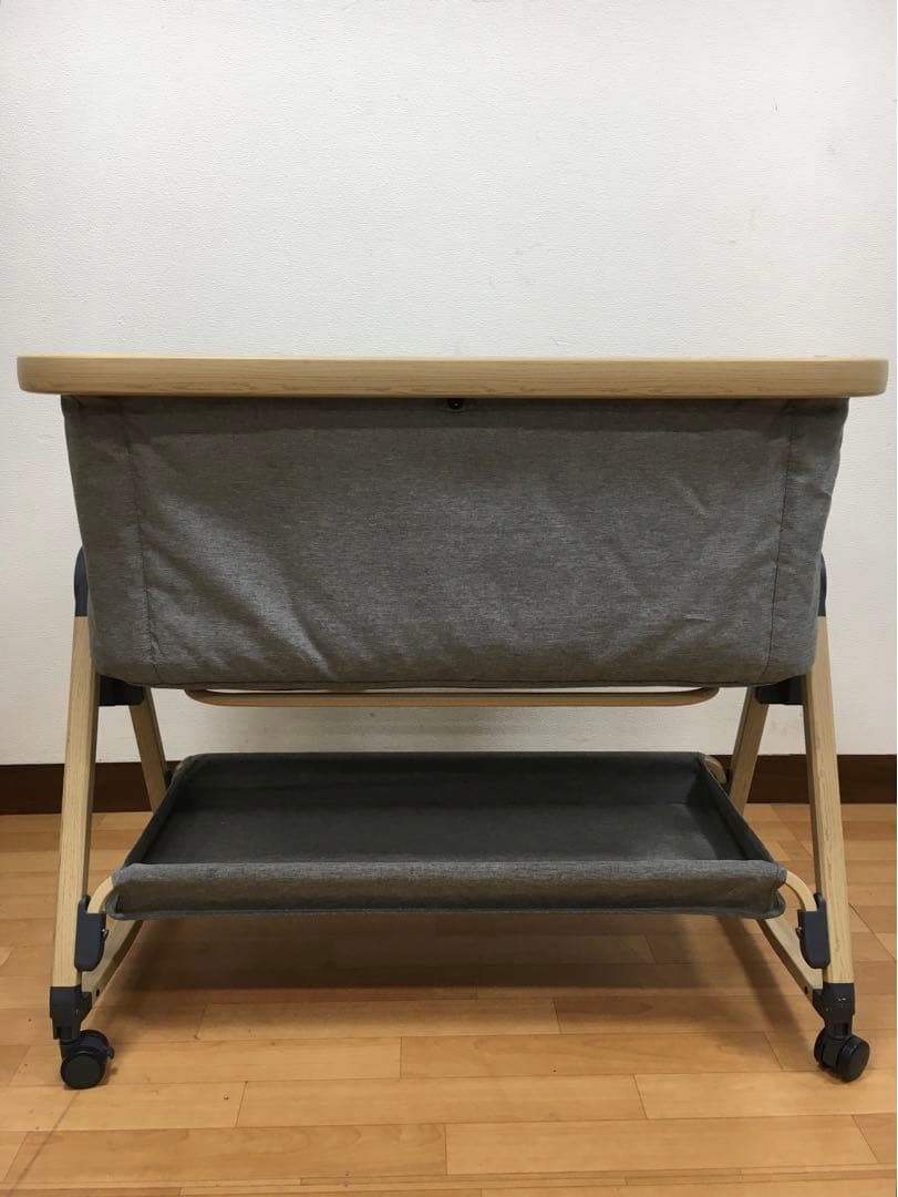 HZDMJ ベビーベッド　折りたたみベッド　グレー