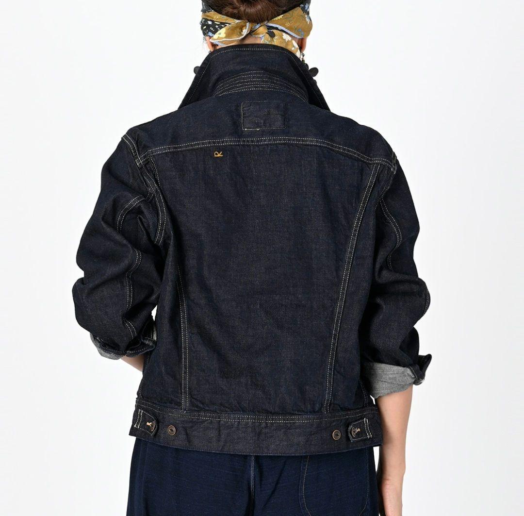 45R ライ麦デニム 908山比古比女ジャケット インディゴ濃　サイズ４