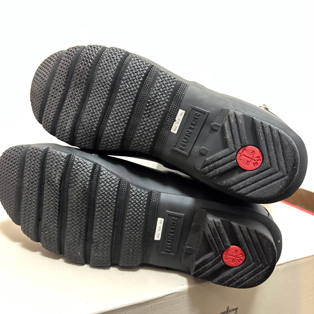 Hunter ブラック ロングブーツ　レインブーツ　ハンター25