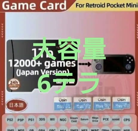 ハンドヘルドゲーム エミュレータ HDD 6TB Anbernic RG406等