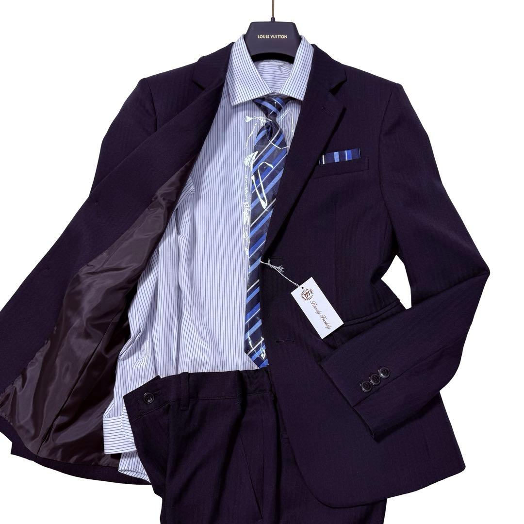 ⭐️未使用品⭐️レディフレディ　160 男の子フォーマルスーツ　4点セット　紺