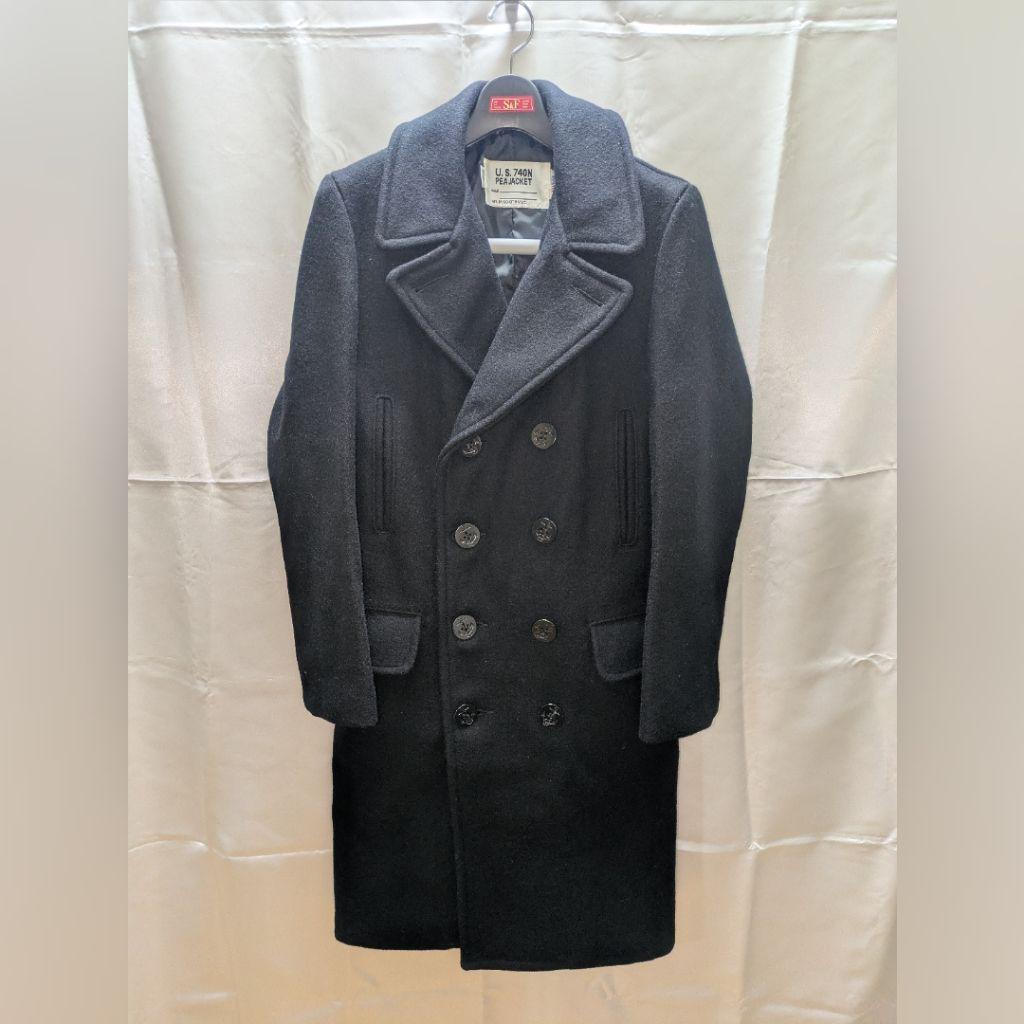 Schott ショット 714US ロング ピーコート 黒 S