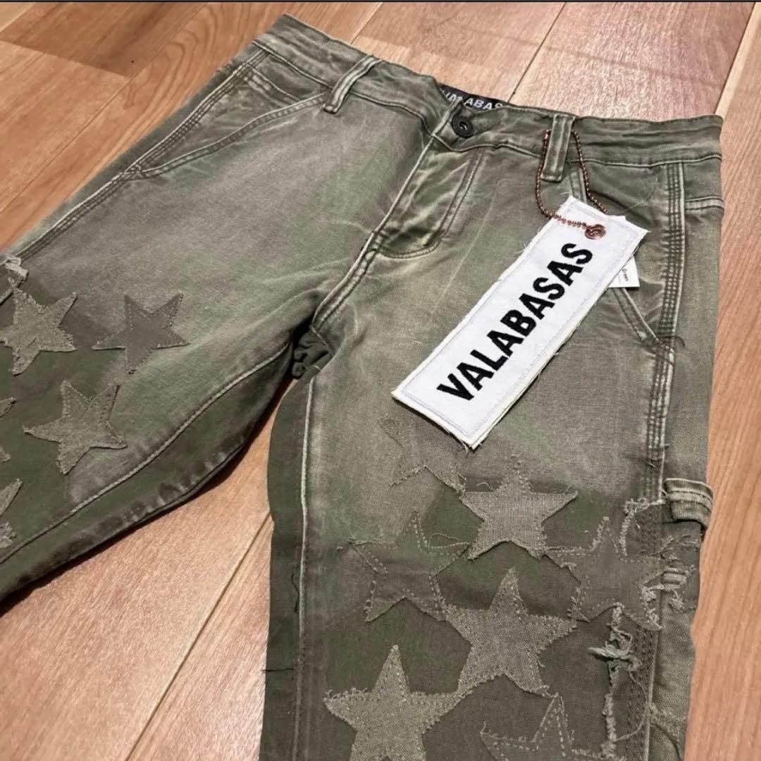 バラバサス グリーンスターフレアデニム 30