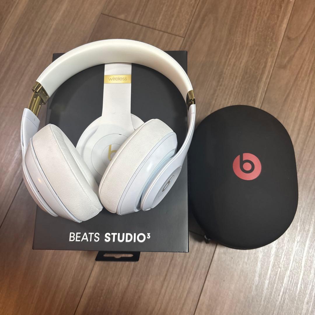 BEATS STUDIO3 ワイヤレスヘッドホン ホワイト ケース付 稼働確認済