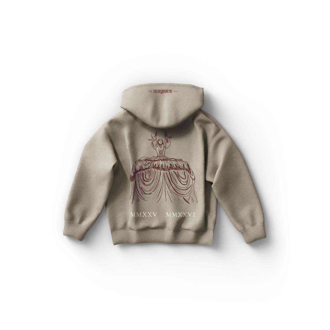 lady gaga メイヘム　ジップパーカー　OPERA フーディ Lベージュ