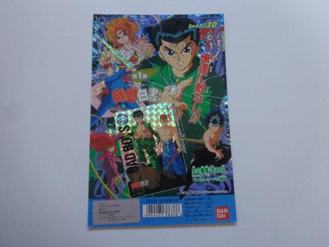 【非売品】1993 幽遊白書 本弾 パート1 台紙 カードダス