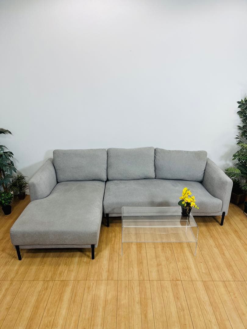 ぴ*ん様 モダンデコ ソファー 3人掛け カウチソファー L字 おしゃれ ローソ