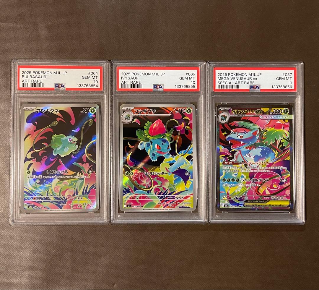 極美品‼️メガフシギバナex sar 進化ライン PSA10 連番　メガブレイブ