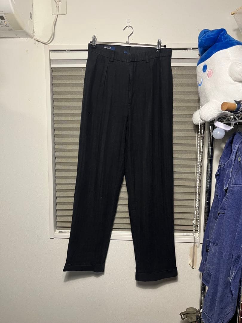 polo by Ralph Lauren ヘリンボーンコットンリネンスラックス