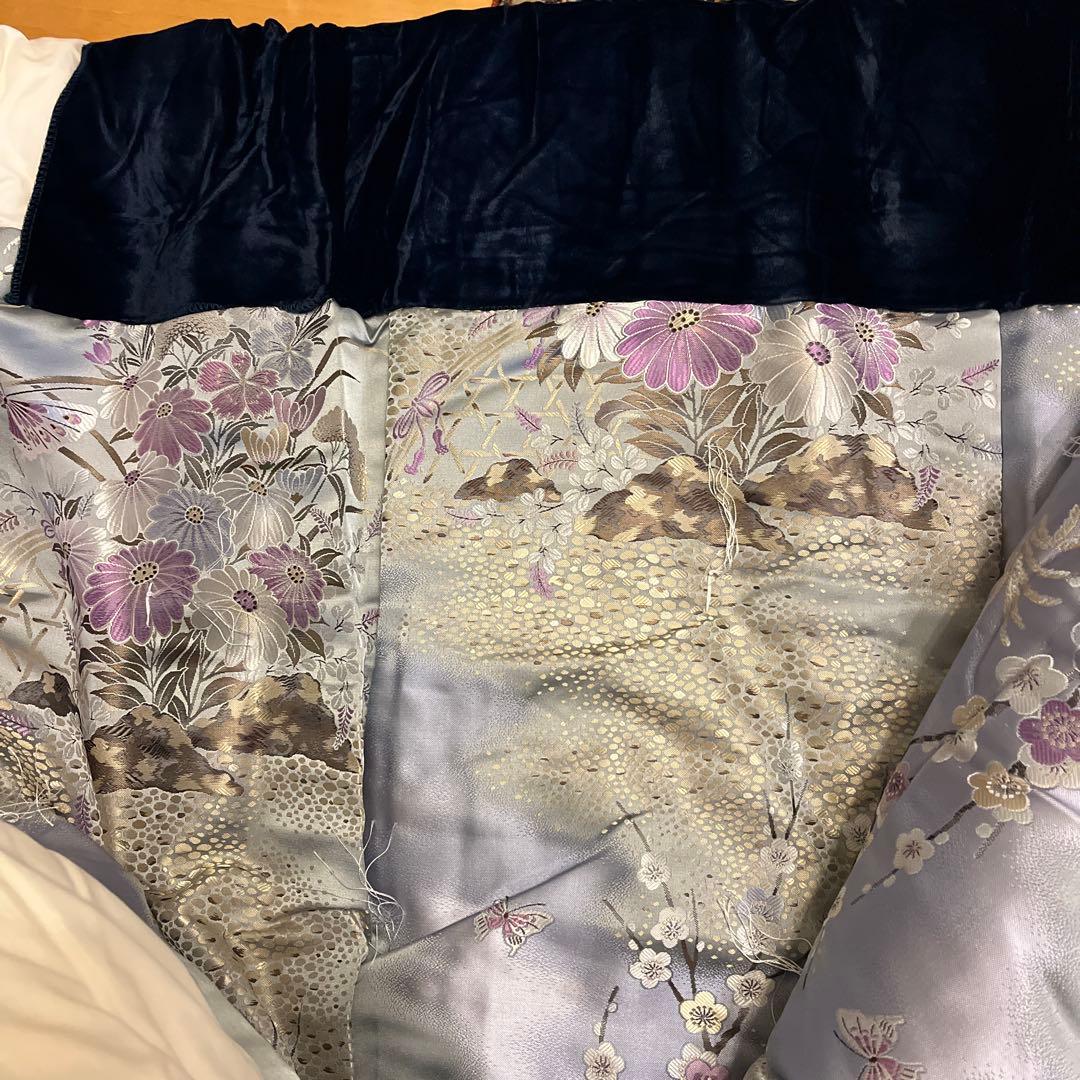 Ｐ２９５花柄シルク掛け布団 シングルサイズ