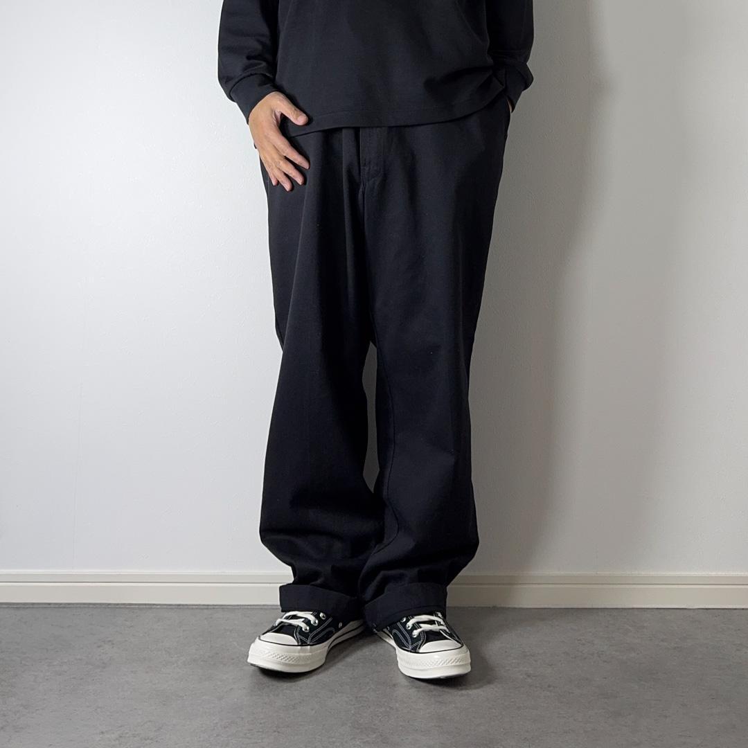 90sUSA製 Dickies 874 ワークパンツ タロンジップ ブラック古着