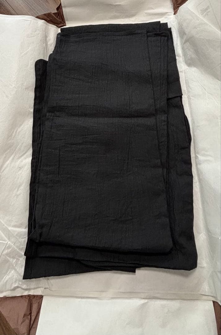 くるり 麻楊柳 近江ちぢみ 黒　Mサイズ