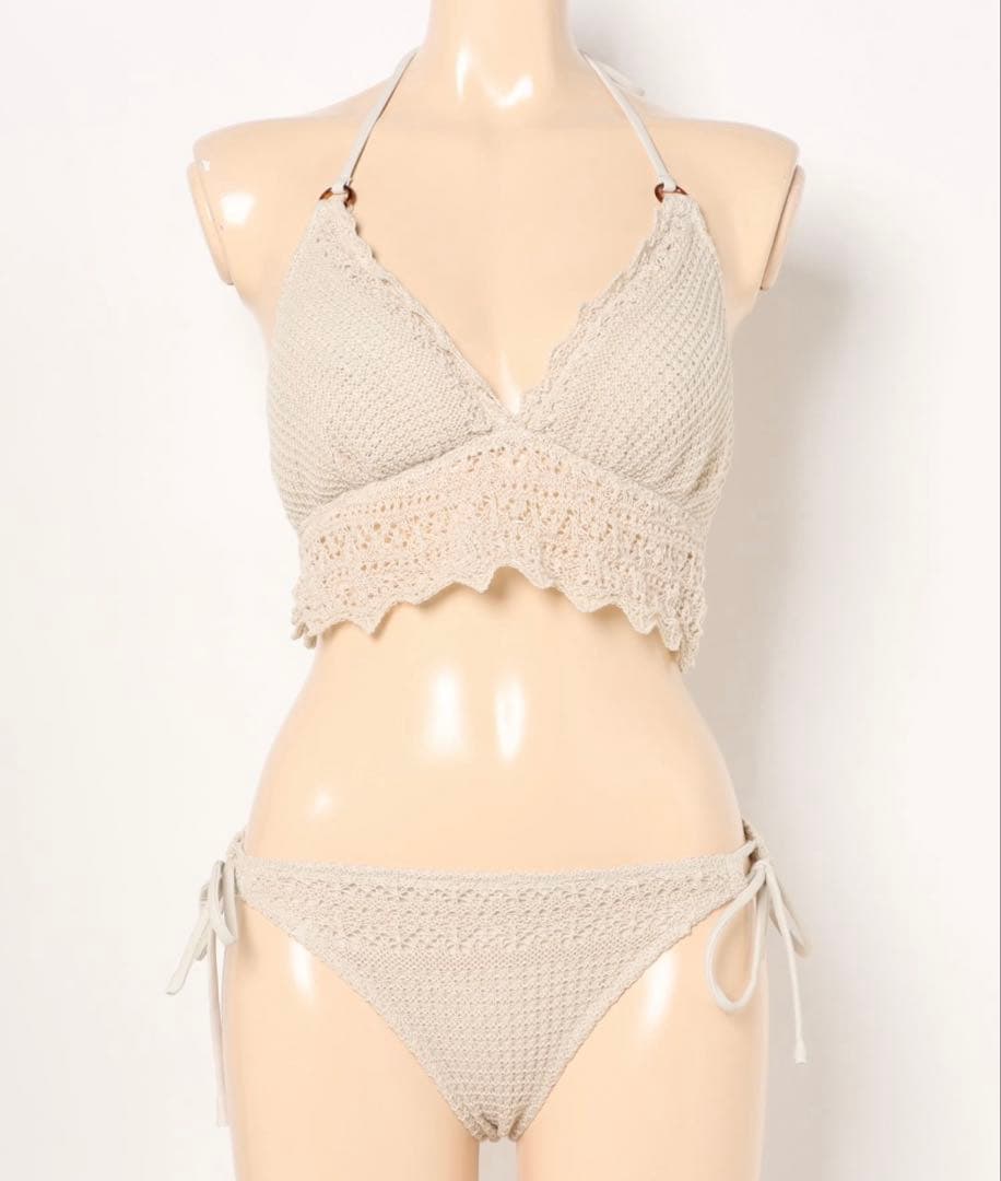 三愛水着楽園　オールスカラップニットビキニ