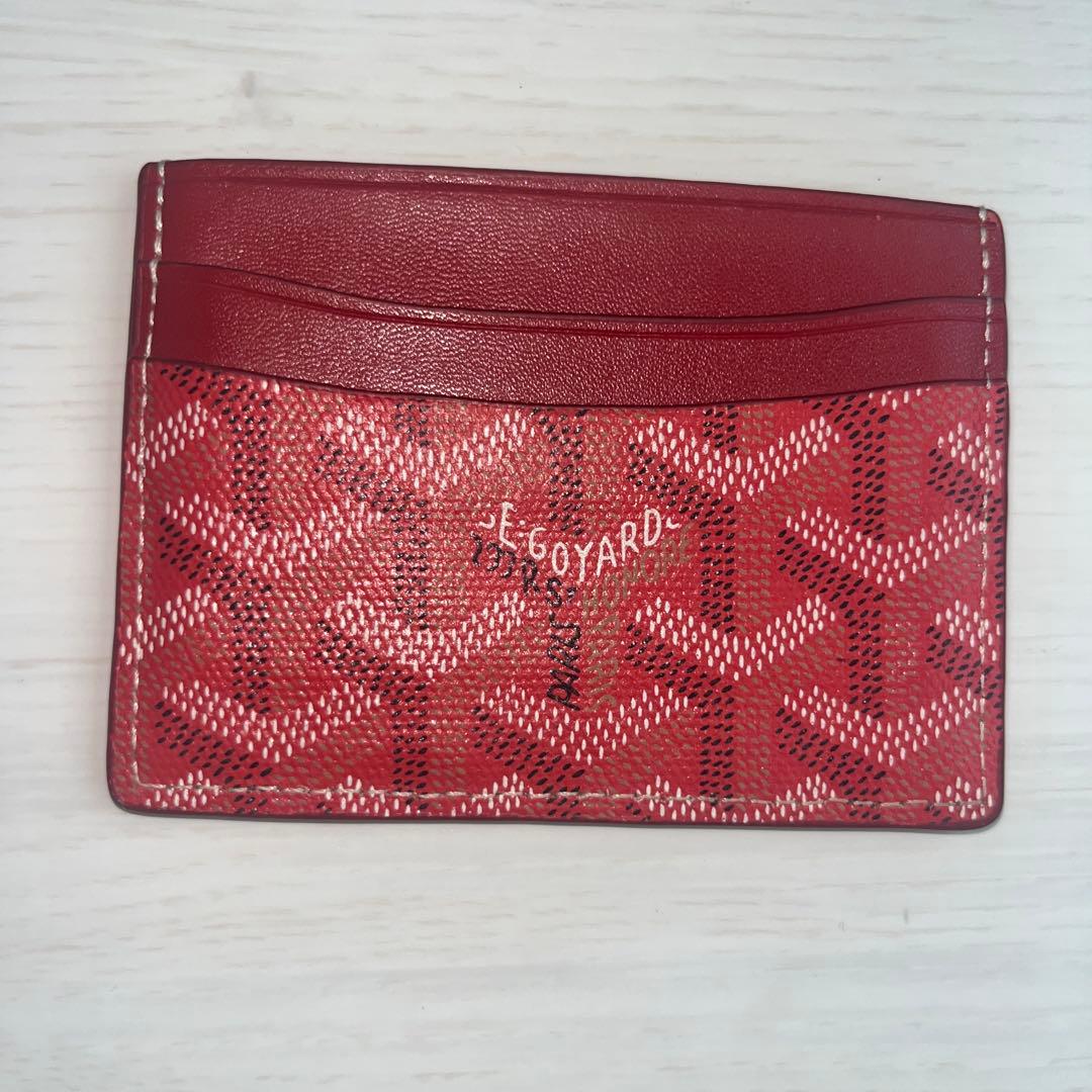 最終価格✨美品 GOYARD ゴヤール サンシュルピス 名刺入れ 赤 レアカラー