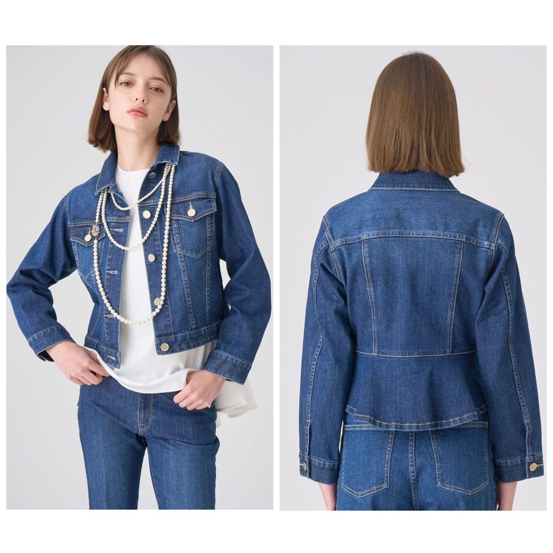 24AW♡ANAYI アナイ ストレッチデニムペプラムジャケット 38