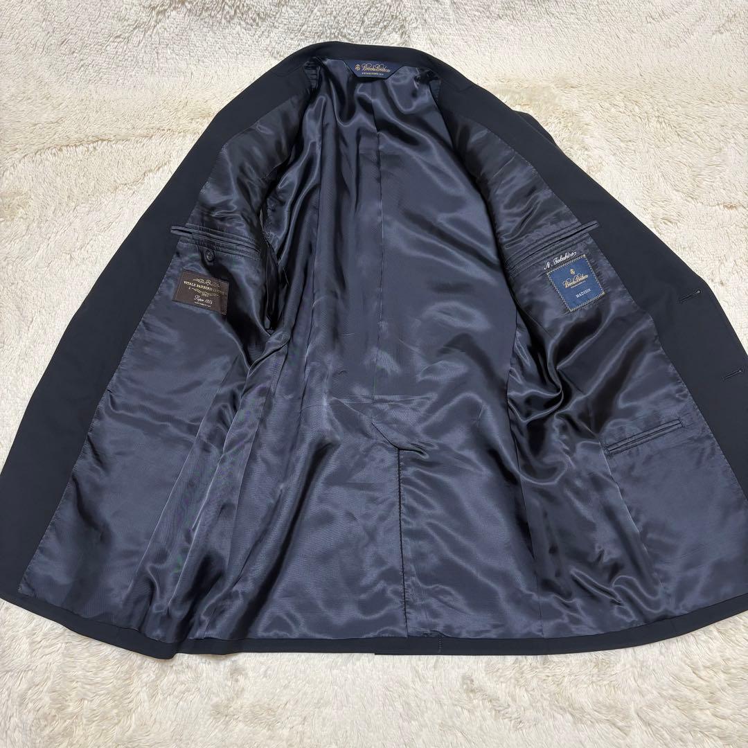 極美品 ブルックスブラザーズ　MADISON カノニコ生地　紺ブレ 金ボタン S