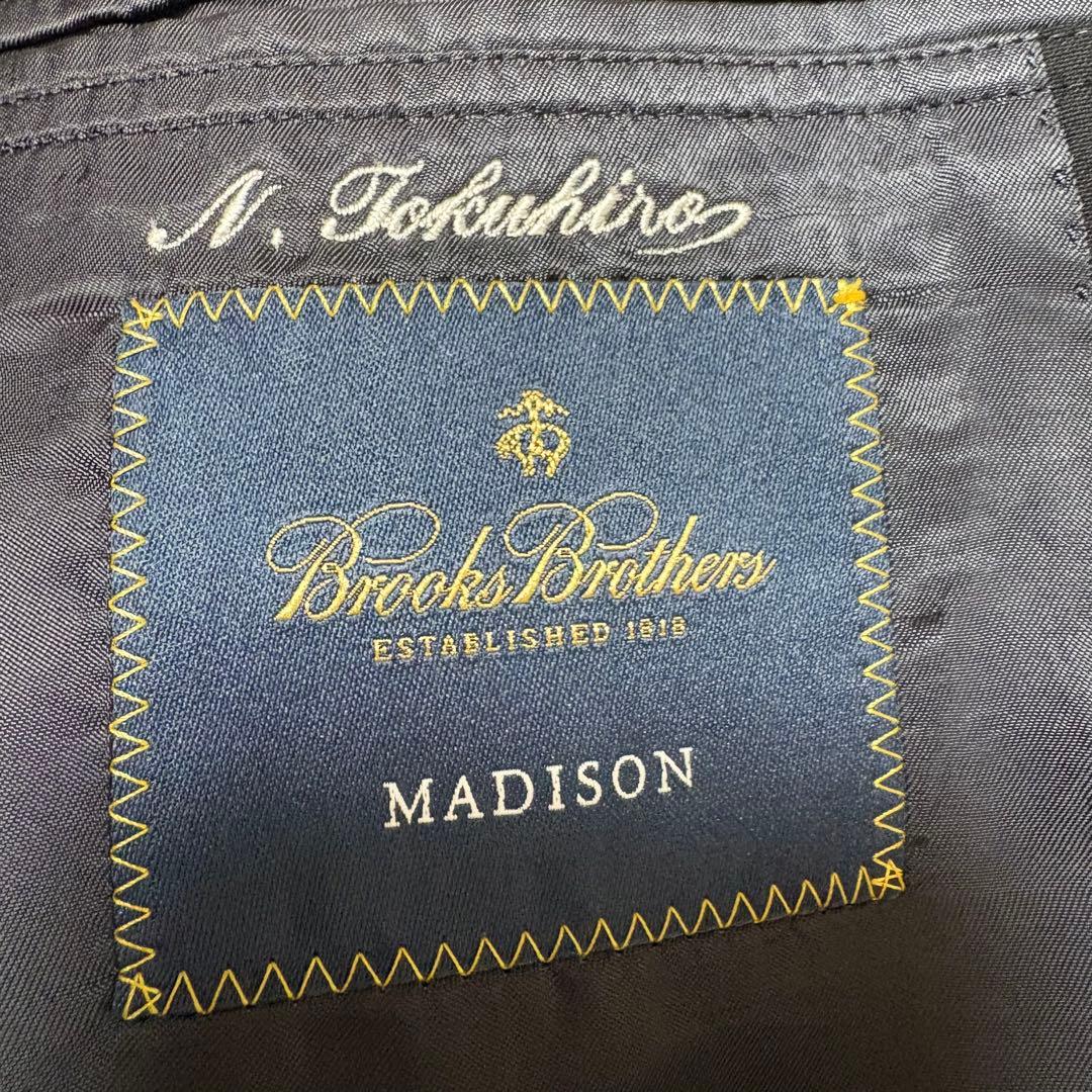 極美品 ブルックスブラザーズ　MADISON カノニコ生地　紺ブレ 金ボタン S