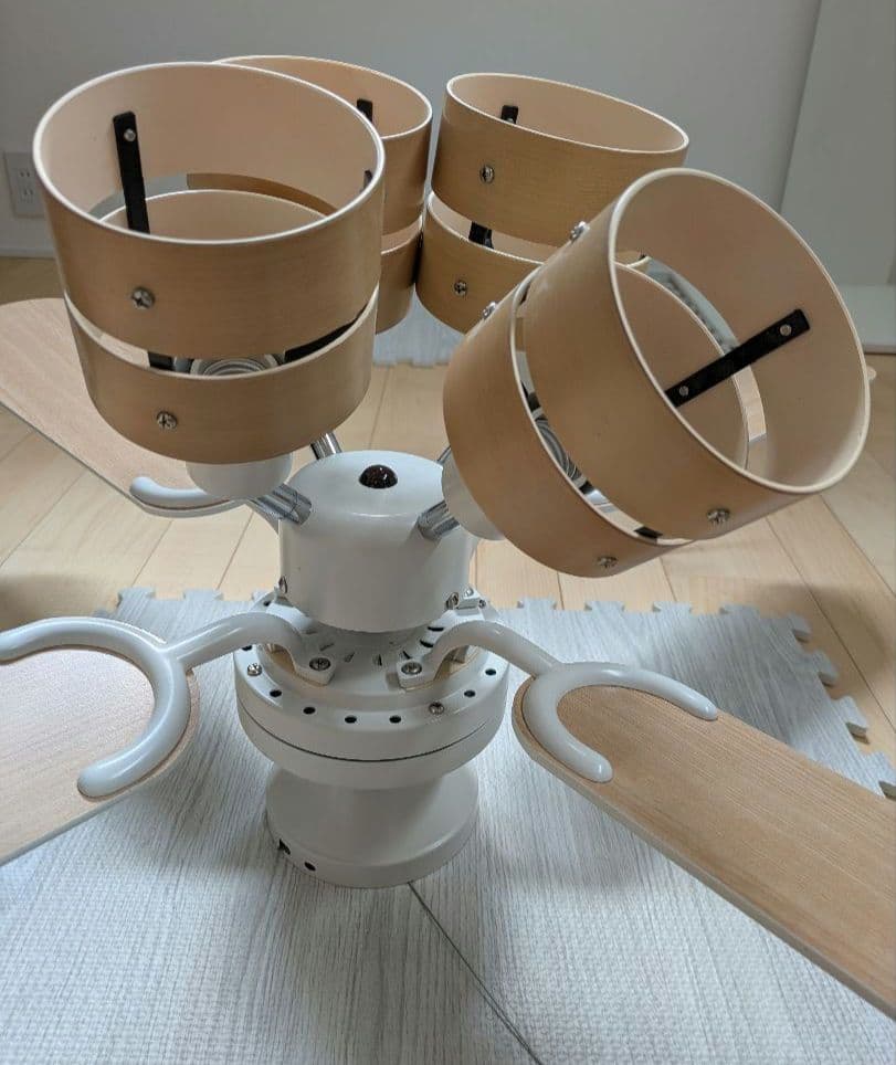 美品 シーリングライト シーリングファン リモコン付き LED対応 照明4灯