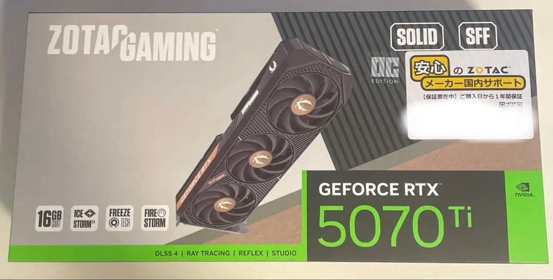 ZOTAC RTX 5070 Ti SOLID SFF OC 新品未開封