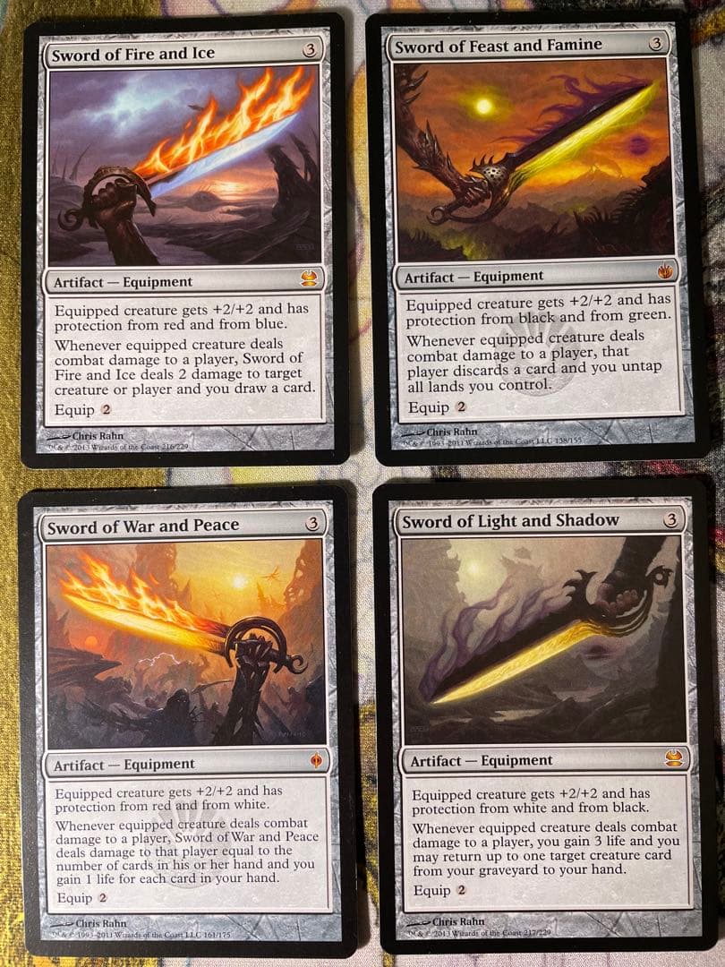 MTG 火と氷の剣/饗宴と飢餓の剣　他装備カードセット