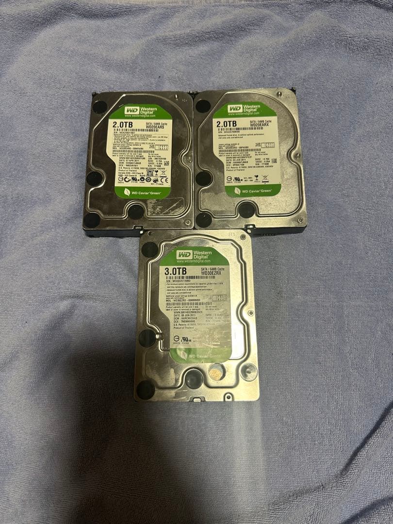 鈴*木様 格安　WD 2TB×2、3TB×1 HDD セット
