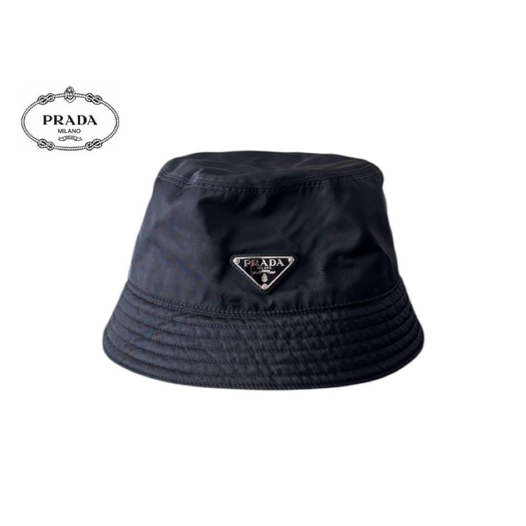 美品　サイズXL PRADA バケットハット ブラック Lサイズ