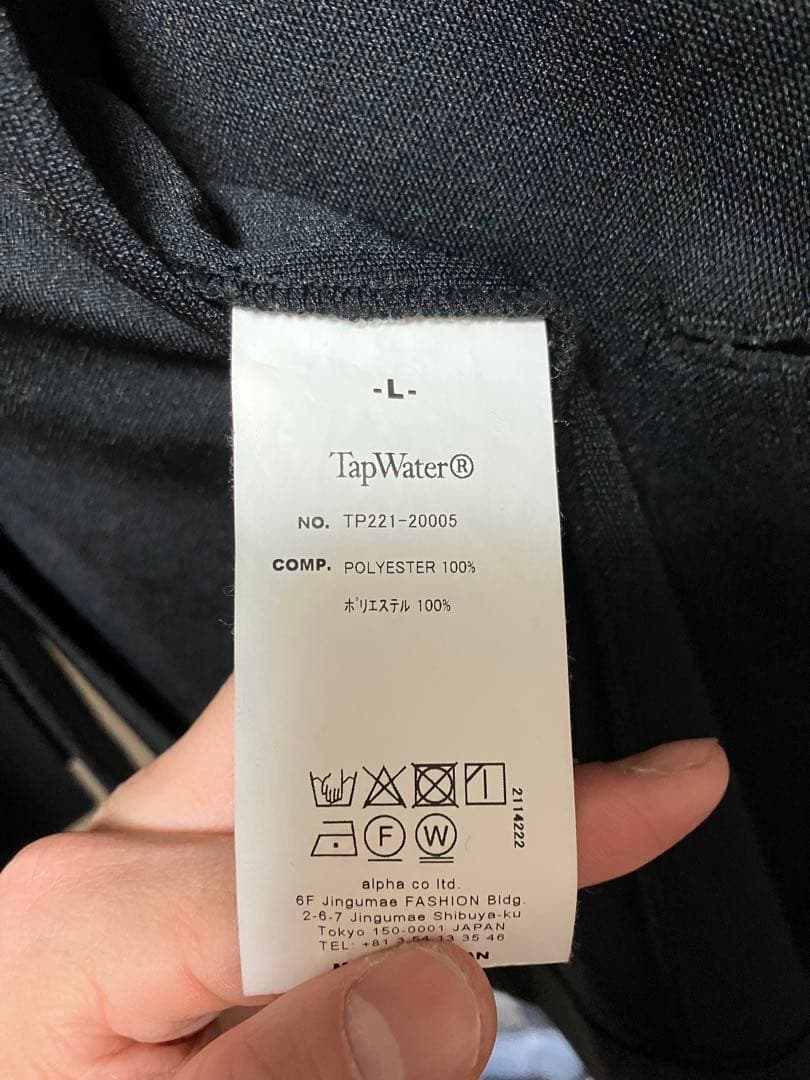 Tap water グラフペーパー　ブラック ダブルブレストジャケット