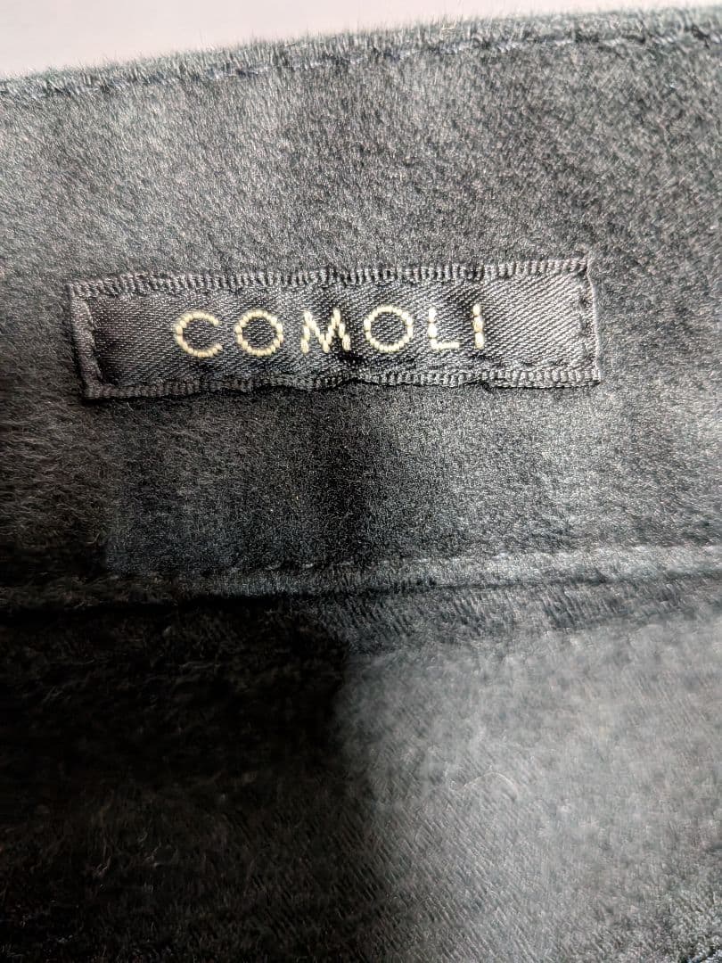 COMOLI ブラックモールスキンパンツ サイズ1