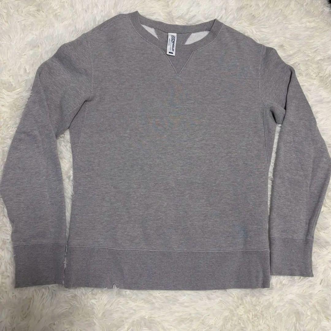 美品　LOOPWHEELER ×BEAMS 両Vガゼット スウェットGray L