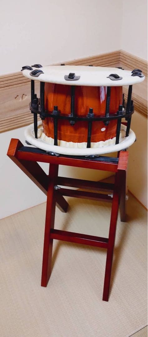 締太鼓　木製胴体 スタンド付き　即購入✖️
