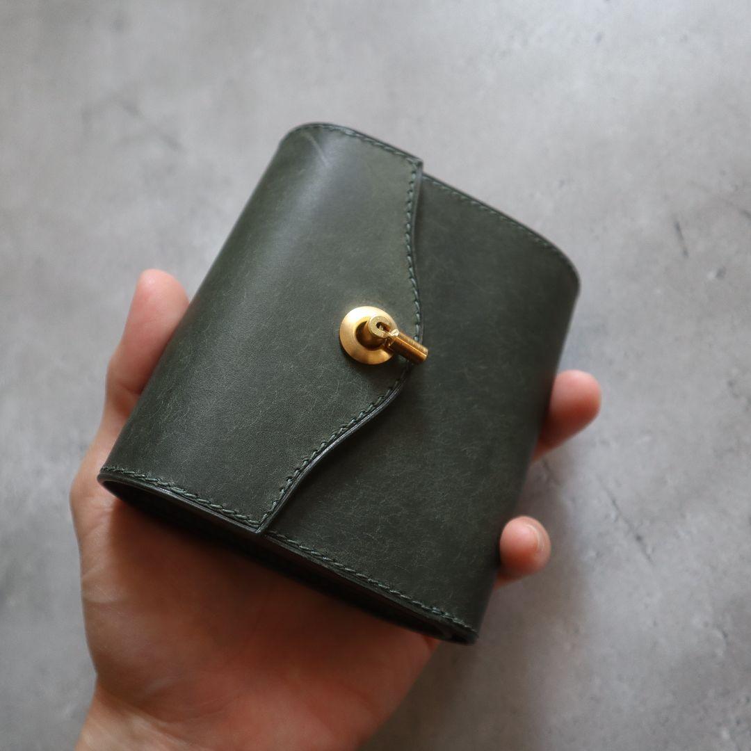 【受注制作】オコシ金具の三つ折り財布　Rondine イタリアンレザー