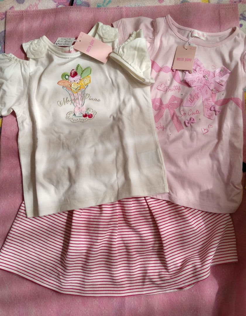 新品　未使用　メゾピアノ　トップス　スカパン　130　140