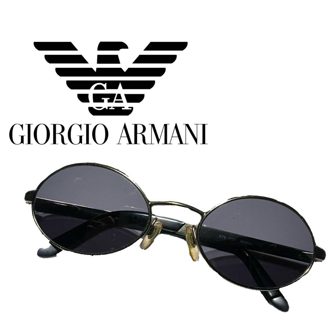 ジョルジオアルマーニ　サングラス　アルマーニ　オーバル　archive メタル