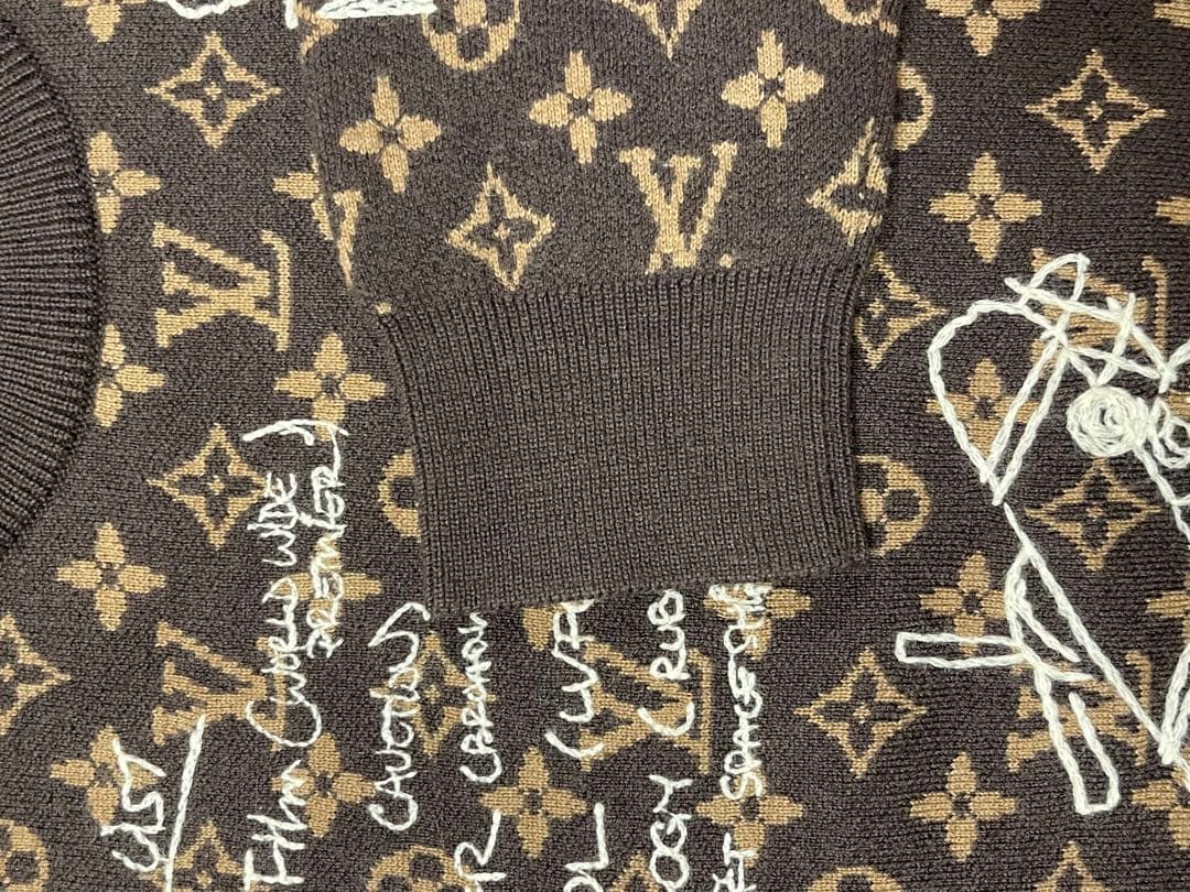 【⭐︎値下げ中】ルイヴィトン 刺繍 モノグラム クルーネック ニット 美品