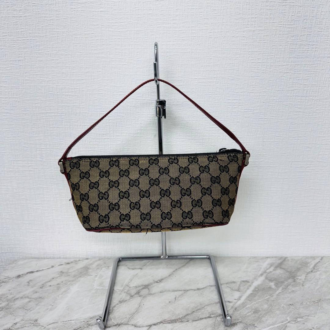 ✨GUCCI✨グッチ✨GG✨レッド✨アクセサリーポーチ✨キャンバス✨ハンドバッグ
