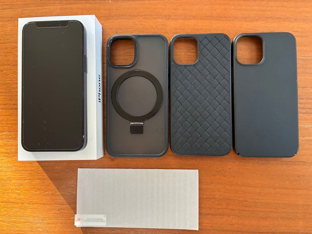 iphone 12mini 128GB 黒　ケース　保護フィルム付